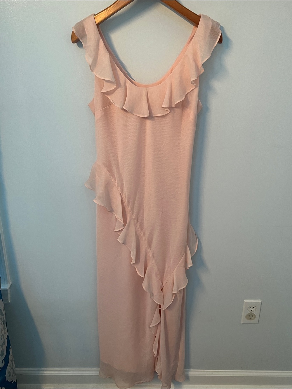 a new day Light Pink Ruffle-Trim Maxi Dress